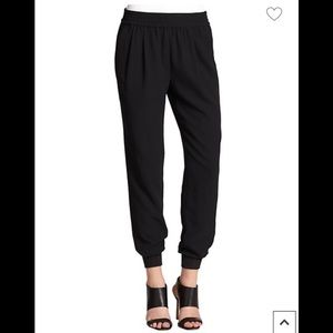 JOIE Black Jogger Mariner Crepe Trousers